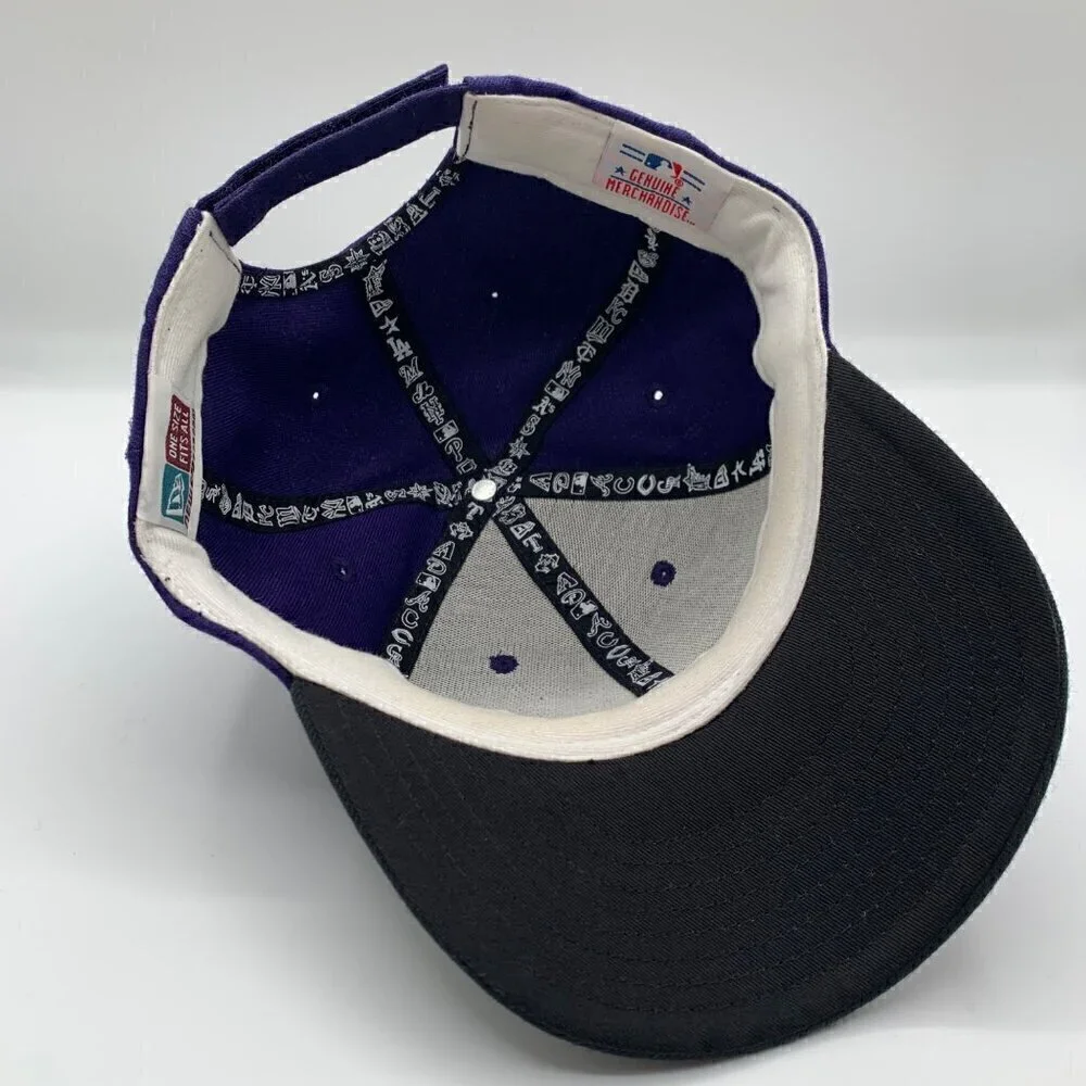 Colorado Rockies MLB Purple Black New Era Wool Blend Strapback Adjustable Hat